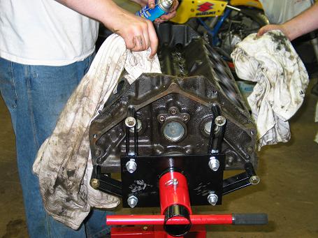 1981 Chevrolet Corvette - Cleaning the block
