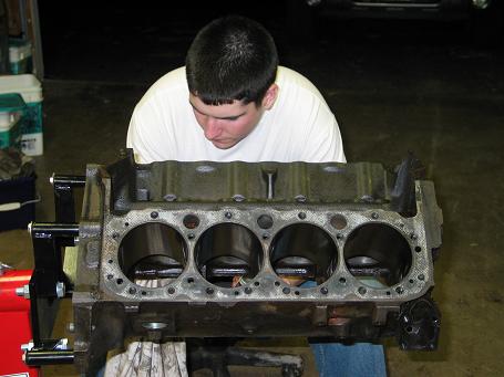 1981 Chevrolet Corvette - Me cleaning block