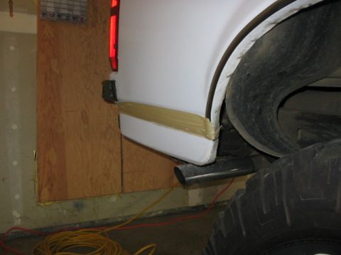 1995 Ford Bronco - Getting ready for the rear quarter trim. The exhaust, for reference, is maybe 1" below the body.