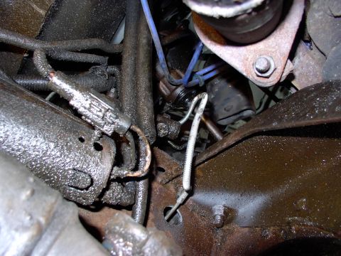 1986 Ford Bronco - The line runs from the left brake hose into the union under the master cylinder. It's a two dollar line. Imagine what they'd charge you lab…