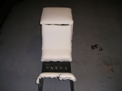 1996 Ford Bronco - Foam padding for a custom center console, ready for installation.