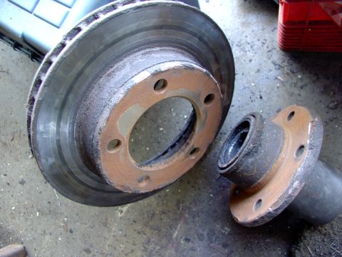 1986 Ford Bronco - I'd seen a lot of wheel bearing how to's but I'd never seen pics of the rotor seperated from the hub, enjoy. At $20CDN to machine and $38 n…