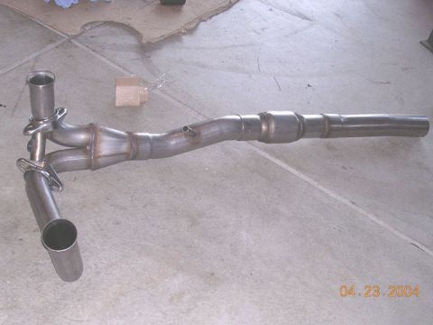 1994 Ford Bronco - the new y-pipe prior to install