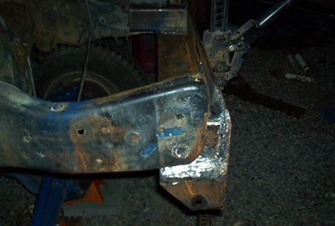 1986 Ford Bronco - Here it is mocked up. I have to do a little more grinding on this side but other than that every thing is going according to plan.