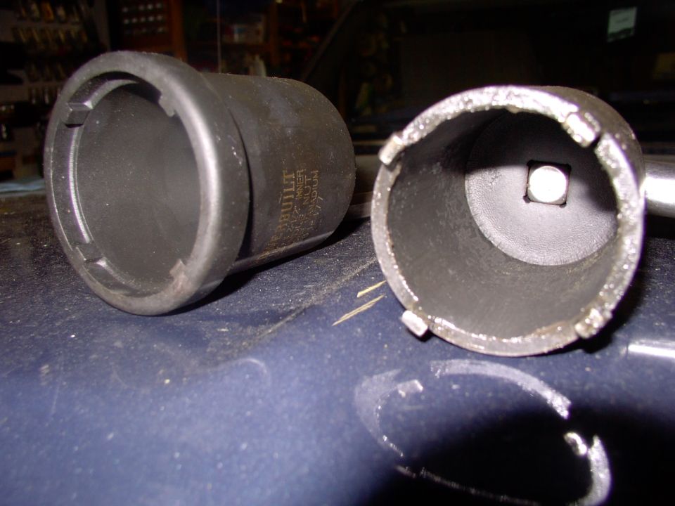 The socket on the right is the one for our Ford's.  The one on the left claims to do Bronco's but it just ain't so !
