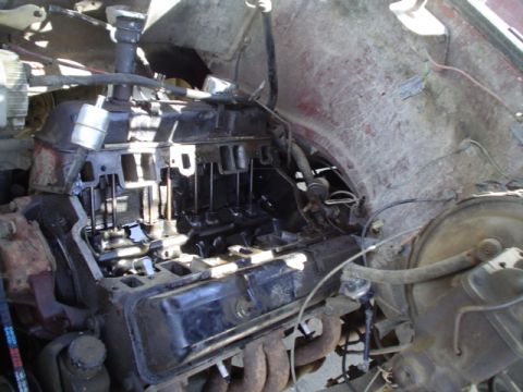 1981 Ford Bronco - pulled the intake and carb to swap the performer into the car before selling this POS