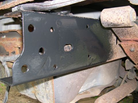 1994 Ford Bronco - Cleaned the area only, for now, and put a few coats of rustoleum semi gloss. Its still wet here.