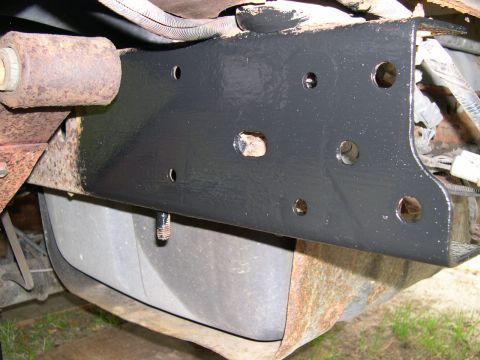 1994 Ford Bronco - Cleaned the area only, for now, and put a few coats of rustoleum semi gloss. Its still wet here.
