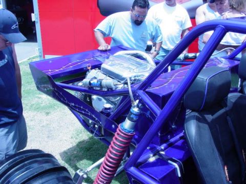 1992 Ford Bronco - A custom purple off-road buggy is displayed at the 2004 Orange County Off-Road Show.