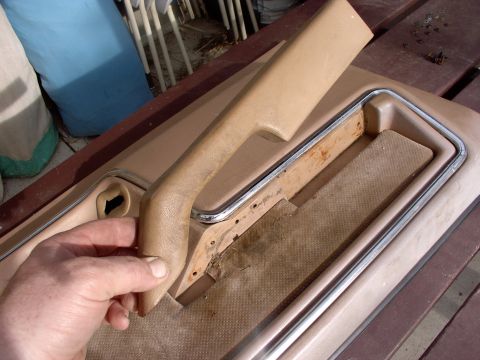 1986 Ford Bronco - This dog eared arm rest. Rough enough for you ? Luckily mine are better than these because aftermarket replacements start at $50 American.