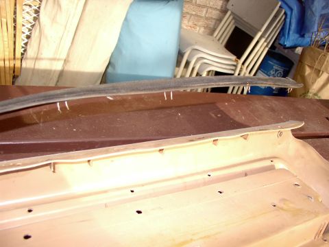 1986 Ford Bronco - Bend the staples straight and remove the old inner window wipe seal strip. These are the other two seals JCW sell in their 4 pc kit.