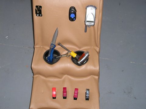 1996 Ford Bronco - Custom center console organizer holds tools and accessories.