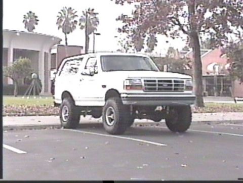 1993 Ford Bronco - This 1993 Ford Bronco is shown from a three-quarter front perspective.