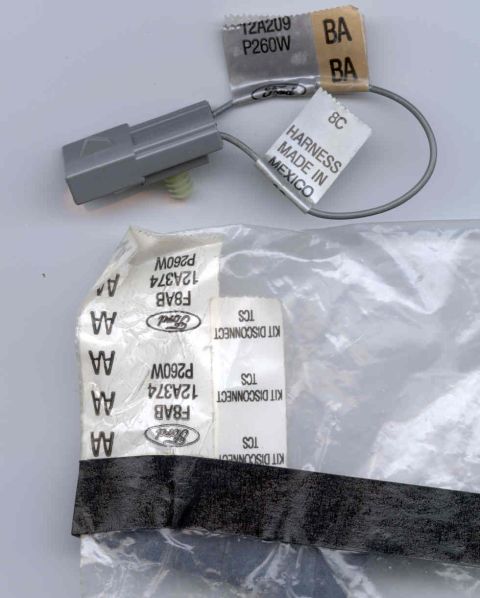 1998 Ford Crown Victoria - The bag and back of Harness