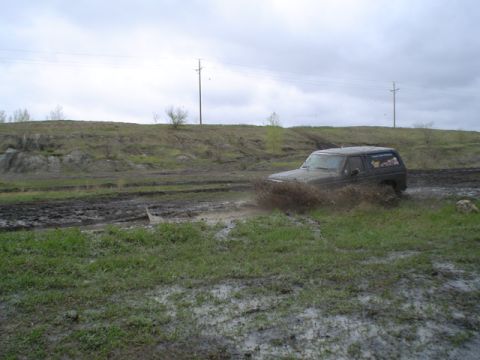 1981 Ford Bronco - this proved to be very stupid! No inner fender on the pass side ensured I had water in the air cleaner and distributor.