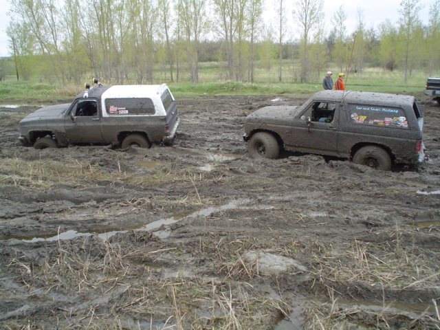 My favorite stuck.  Once Ben got Mikes truck out of the way I got out by going forwards and backwards.  I could barely open my door but I could still move.