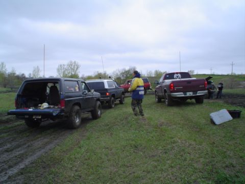 1981 Ford Bronco - The crew. I was the only Ford, 2 blazers, 1 K10 Pickup and a mostly stock 2001 Dodge that was having some problems before we even got start…