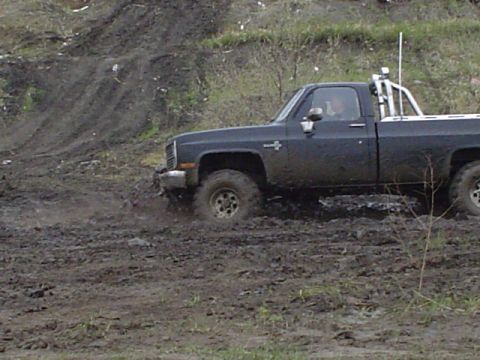 1981 Ford Bronco - this thing has a removable hard top. It was the hardest to get stuck