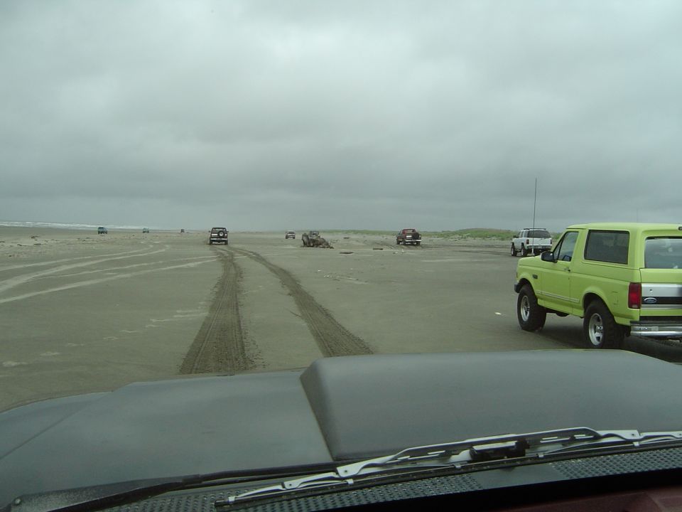 Moving farther up the beach