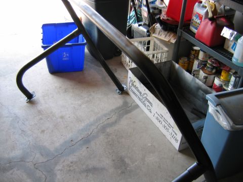 1992 Ford Bronco - Finished painting the roll bar, ready to install it.