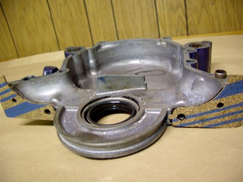 1986 Ford Bronco - All clean and painted. I glued the cork oil pan corner gaskets on the night before so it'd be one less thing slipping around as I bolt ever…