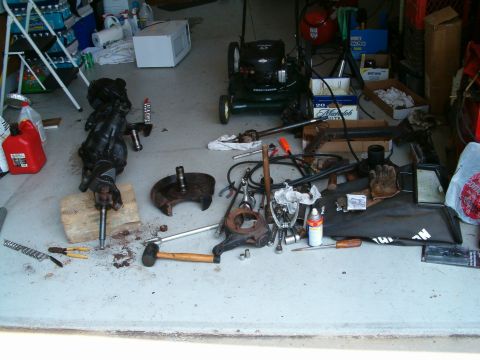 1979 Ford Bronco - Both axles disassembled.