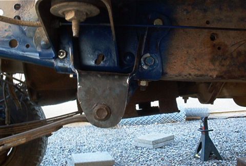 1986 Ford Bronco - Here is the new location of my rear leaf hangers. Since I had already cut the stock F350 hangers to fit the way they were before I simply c…