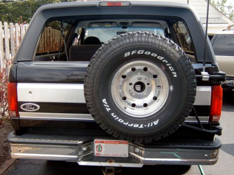 1995 Ford Bronco - Nice wheel and tire. 33' on the factory rack, so far so good