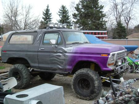 1979 Ford Bronco - Modified 1978 Ford Bronco with custom paint and off-road modifications.