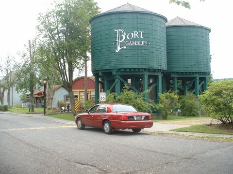 1999 Ford Crown Victoria - Red 1999 Ford Crown Victoria parked near the historic Port Gamble water towers.