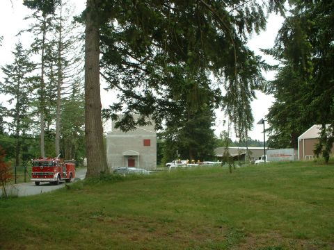 1999 Ford Crown Victoria - The training center behind the fire station.