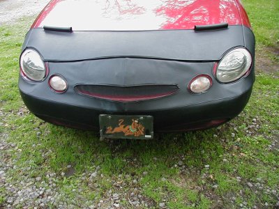 1997 Ford Taurus - Front view of a 1997 Ford Taurus wearing a car bra.