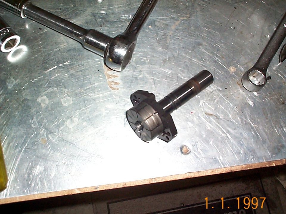 Here's the shaft assembly completely removed.