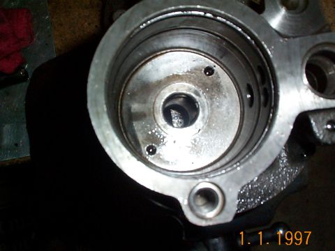1992 Ford Bronco - The inside of the pump housing with everything removed.