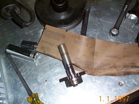 1992 Ford Bronco - The shaft had some scoring on it, so I used some fine grit sand paper and smoothed it out.