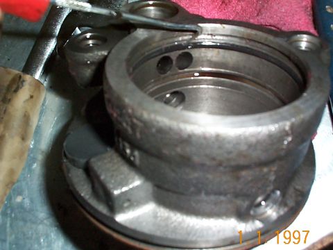 1992 Ford Bronco - Remove the two large o-rings from inside of he pump. It was a little tricky getting the new ones to fit.