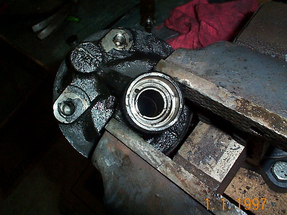 Removing the shaft seal was a pain, I wound up using a small chisel and then pried it up.