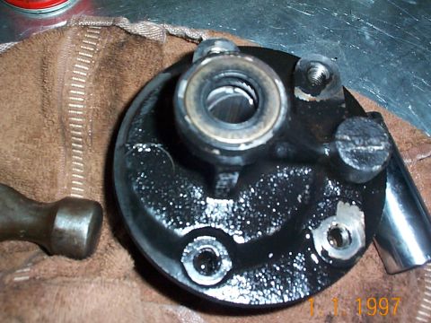 1992 Ford Bronco - Finally got the old seal out, and installed the new one. I used a socket the same size as the seal and gently tapped it in.