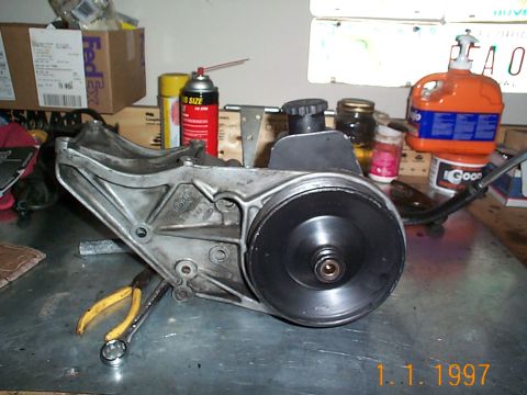 1992 Ford Bronco - The pulley has been put back on and the pump is ready to be installed.