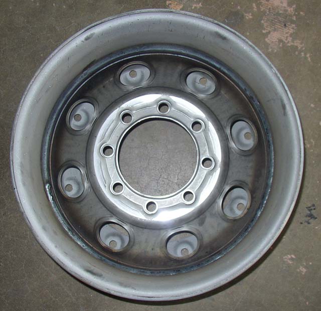 One of the Hummer rims after it had its backspacing changed by USA 6X6.  This pic was sent to me by USA 6X6 after they did the work.