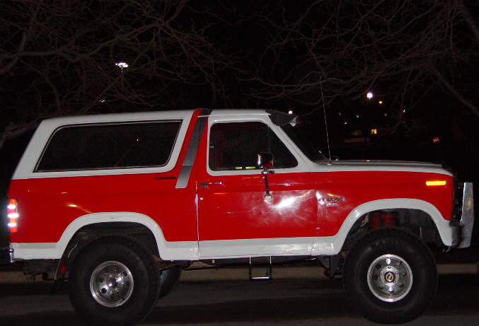 Side view of Bronco