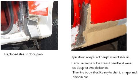 1985 Ford Bronco - fresh steel in door jamb.
