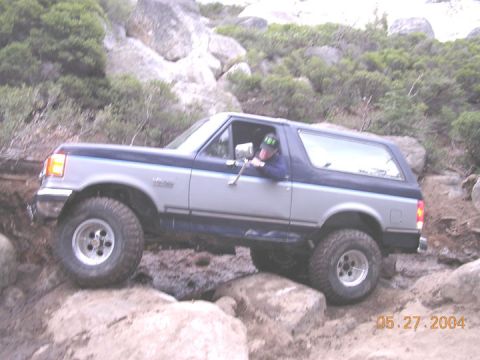 1994 Ford Bronco - andy entering gatekeeper. his first time thruogh the Con.