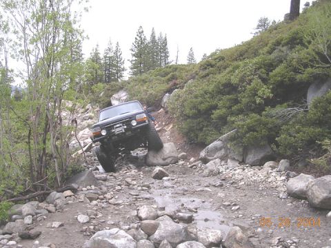 1994 Ford Bronco - me making way from Ellis Creek towards soup bowl