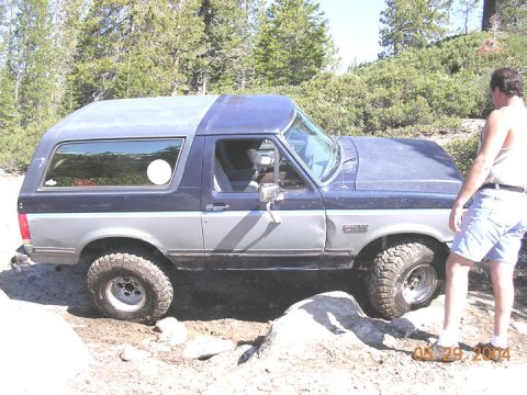 1994 Ford Bronco - andy leaving Buck Island lake, the place we camped the second night
