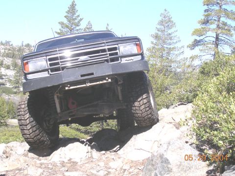 1994 Ford Bronco - This 1994 Ford Bronco navigates a rocky trail, its off-road capabilities.