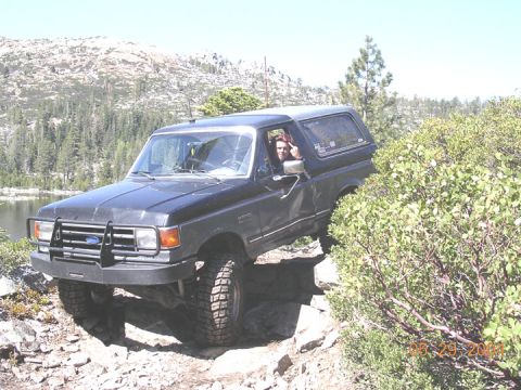 1994 Ford Bronco - Dan saluting those that flaked out on the trip