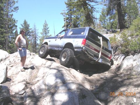 1994 Ford Bronco - The springs were flooded big time. To keep andy from getting his feet wet, we took the bypass to the right