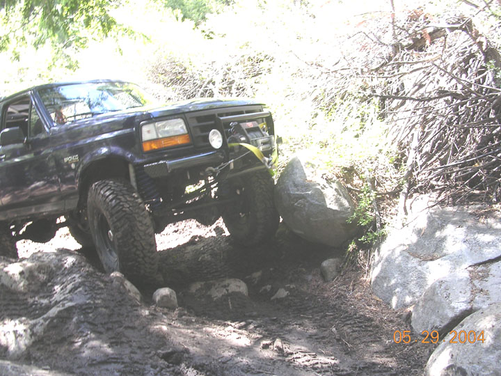 you have to negotiate between rocks/hills and the edge.  Makes tire placement, traction and throttle control important