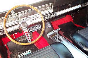 1966 Ford Fairlane - Interior view of a 1966 Ford Fairlane, highlighting the dashboard, steering wheel, and seating.